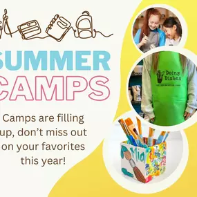 DON'T MISS OUT! Summer camps are live and they are filling up! Sign up for your favorite summer camps today and see what creations come to life this summer!