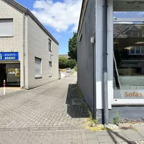 Zufahrt zu den Parkplätzen