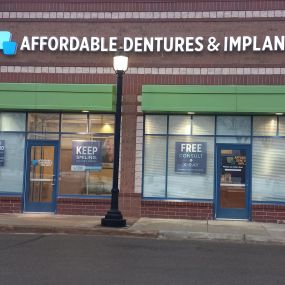 Affordable Dentures St. Cloud, MN storefront evening