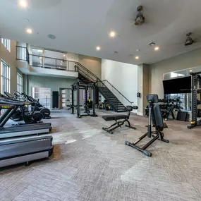 Gym with equipment