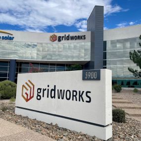 Gridworks, brand identity and signage