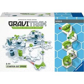 Science meets creativity with the GraviTrax Speed Set. This STEM toy encourages hands-on play where kids lead the way. With a variety of gravity-based elements, kids can create high-speed, marble run race tracks.