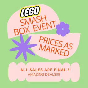 ???? You DONT want to miss this!!???? Come on in to Cheeky Monkey Toys to check out our Lego Smash Box Event & get an amazing deal!! HURRY before they’re all gone! ????