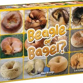Who knew sleeping dogs and bagels could have such striking similarities? Flip cards fast and be the first to call out “Beagle” or “Bagel” depending on which one is showing the most on the table… after a while you won’t know if you are looking at a furry friend in a ball, or a yummy bread roll! This goofy card game offers 3 ways of playing to challenge your visual perception in fun and unpredictable ways!