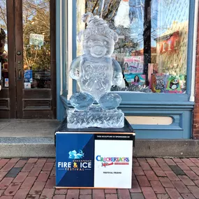 Our ice sculpture has been delivered!!