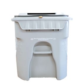 All Points Mobile Shredding Collection Containers - 65-Gallon Bin/Cart with Deflector Lid