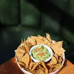 Guacamole and chip dip at Glass Ceiling Rooftop.