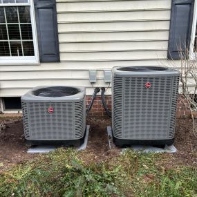 Two new High Efficiency Rheem HVAC systems installed.