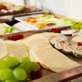 Choice of cheese at breakfast buffet