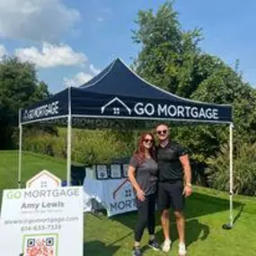 Team members at a golf outing