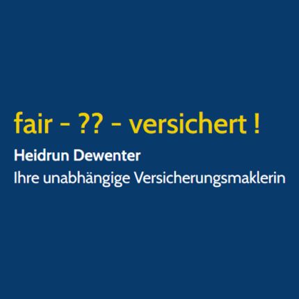 Logo fra fair-??- versichert! Heidrun Dewenter