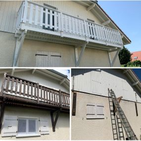 Bild von Ent. Pierrat rénovation peinture & Lasure boiseries bardage volet balcon dessous toit nettoyage et traitement toiture Annecy