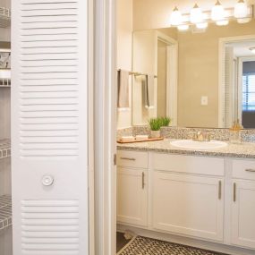 kitchen vanity and mirror