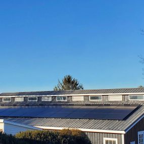 This solar array provides power to a residence, and to the barn. Installed by Virtue Solar, near Charlottesville VA