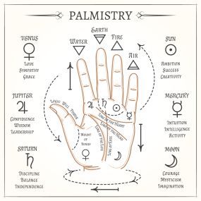 Palm Reading will give you details on many areas of your life in the present, a glimpse into the past, and a peek into the future. Find out about love and relationships, career, and finances.