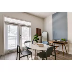 Dinning room with Plank Flooring