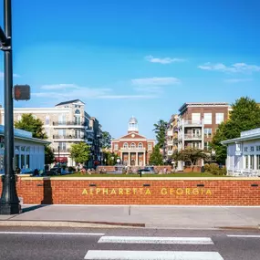 Minutes from Downtown Alpharetta with a variety of shops and restaurants