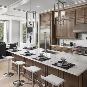 Elevate your culinary experience with a gourmet kitchen featuring ample counter space, perfect for entertaining guests.