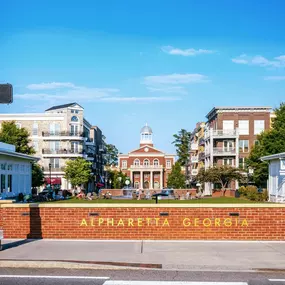 Minutes from Downtown Alpharetta with a variety of shops and restaurants