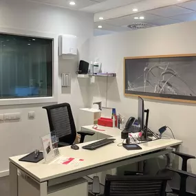 Sala de audiometría del Centro Auditivo GAES  Barcelona Poblenou