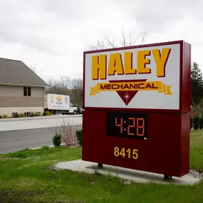 Haley Mechanical - Dexter building sign