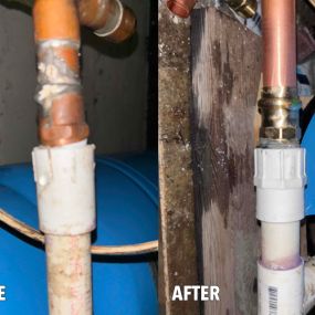 Pipe Leak - Before & After