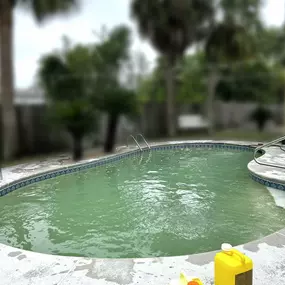 Swimming pool with clean water