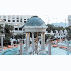 Temple Pool at Garden of the Gods in Caesars Palace Las Vegas.