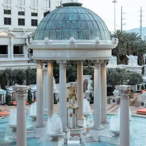 Temple Pool at Garden of the Gods in Caesars Palace Las Vegas.