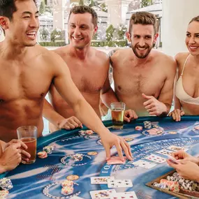 Black Jack at Fortuna Pool in Garden of the Gods at Caesars Palace Las Vegas.