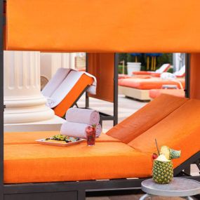 Cabana in Garden of the Gods at Caesars Palace Las Vegas.