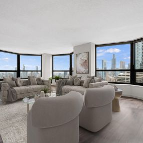 North Harbor Tower Living Room
