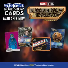 NEW RELEASE DAY!
 2024 Topps Chrome UEFA EURO Soccer
2024 Topps Chrome Updates Baseball
 2024 Panini Impeccable Baseball
 Marvel Studios Guardians of the Galaxy - Volume 3
Stop in at any one of our Roadshow Cards locations in Kentucky, Texas, New York, and California