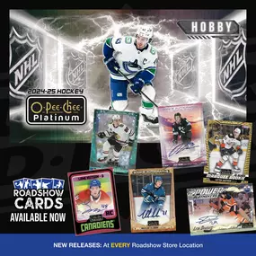 NEW RELEASE DAY!
2024 Topps Chrome Football
2024 Star Wars Hyperspace
2024-25 Prizm Basketball
2024-25 O-Pee-Chee Platinum Hockey
2024 Skybox Metal Universe Champions
Stop in at any one of our Roadshow Cards locations in Kentucky, Texas, New York, and California
.
.
#sportscards #sportscardinvestment #vintagesportscards #topps #fanatics #paniniamerica #upperdecksportscards
#tombrady #jaydendaniels #maliknabers #ewanmcgregor #pedropascal #natalieportman #darthvader #stephcurry #lukadoncic #matasb