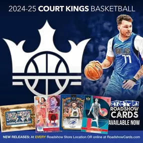 NEW RELEASE DAY!
2024-25 Panini Court Kings

Stop in at any one of our Roadshow Cards locations in Kentucky, Texas, New York, and California
.
.
#sportscards #sportscardinvestment #vintagesportscards #topps #fanatics #paniniamerica #upperdecksportscards
#courtkings #stephencurry #lukadoncic #matadbuzelis #lecinquepiubelle #shaigilgeousalexander