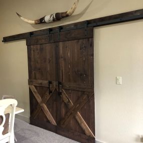 Custom built sliding barn doors in New Braunfels, TX