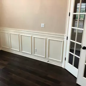 Wainscotting added to dining room in San Marcos, TX