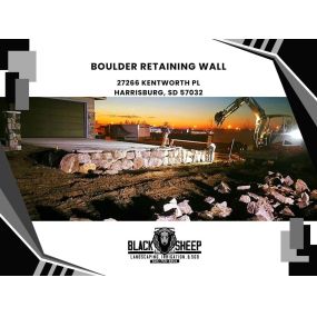 boulder retaining wall