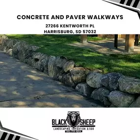 concrete and paver walkways