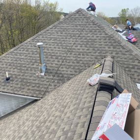 Finishing up a new roof installation!
