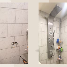 One of our professional handyman upgraded a shower