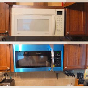 Our local handyman installed this new microwave for one of our customers