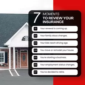 Happy Insurance Awareness Day! Don't wait for a rainy day to review your coverage! Here are 7 key moments to reassess your insurance needs. Let's make sure you're protected every step of the way.