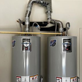 water heater installation in garage