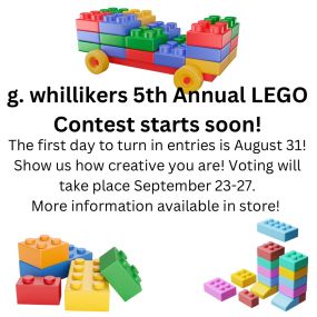 Get ready to build! We can’t wait to see what everyone brings in! #lego #legocontest #stem #stemforkids #legobuilds #creativeplay #neighborhoodtoystore #fauquiercounty #gwhillikerstoys