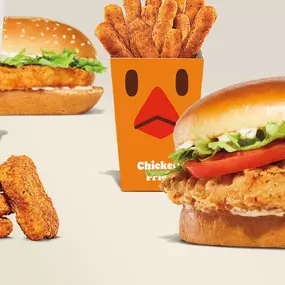 Royal Crispy Sandwich, Chicken Fries, Chicken Nuggets, Original Chicken Sandwich, Drink