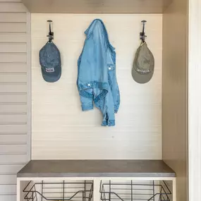 Got a mudroom? Wish you did? You can easily add this feature to your Lancaster, PA garage! Start with a beautiful epoxy floor, then add custom cabinets, a few hooks, and a leather bench seat to top it all off. Call PremierGarage today and we'll show you how!