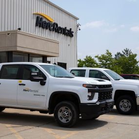 lineup of trucks, vans, pick-up trucks and trailers