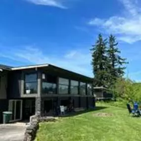 Check out this serene cabin in progress by Compass Contractors! Based out of Ridgefield, WA, we service the metro Vancouver area for all your commercial and residential general contractor needs.