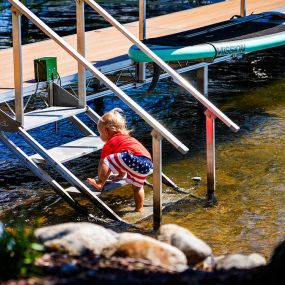 Dock Steps make it as easy to get out of the lake as it is to jump in. The steps have an all-aluminum construction for a lightweight, long-lasting addition to your dock.